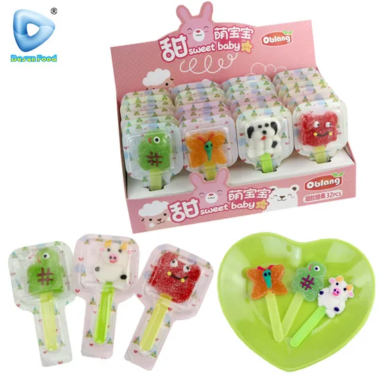 Köstliche Bonbons in Cartoon-Tierform mit fruchtigem Geschmack, gummiartige, weiche Lutscherbonbons