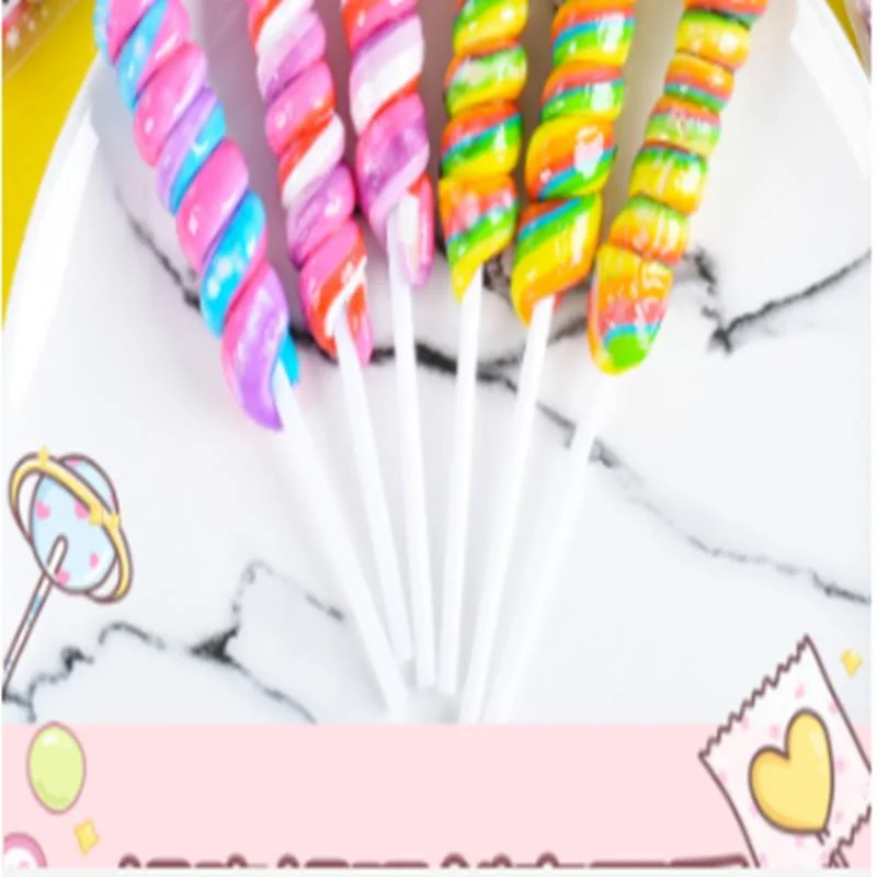 Hot Selling Lollypop Candy Rainbow Swirl Lollipops Wholesale Sweet Hard Candy Lollipop