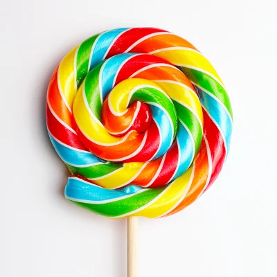 Heißer Verkauf Lollypop Candy Rainbow Swirl Lutscher Großhandel süßer Bonbon-Lollipop